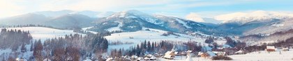 Зимняя панорама села Пилипец