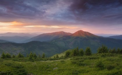 Вид на Румунську гору Фаркеу (Мармароси)